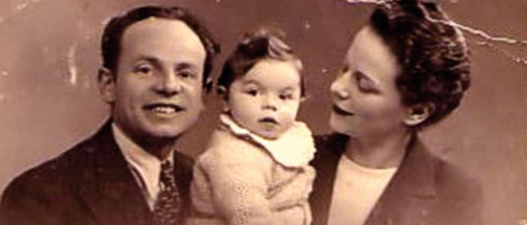 Zwilen et Golda Bezpalczik posant avec leur fille Mireille (sd). Archives familiales Zwilen et Golda Bezpalczik posant avec leur fille Mireille (sd). Archives familiales